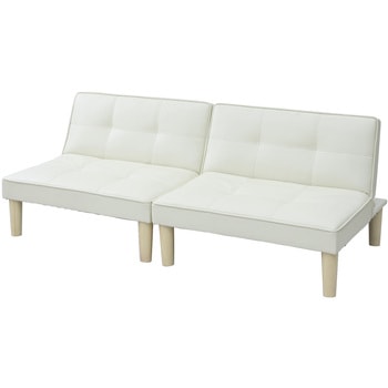 アウトレット・新品★4WAYベッドになるリクライニングソファ×ベット【ホワイト】 ソファベッド 4WAY リクライニング式 分割可能 YAMAZEN(山善