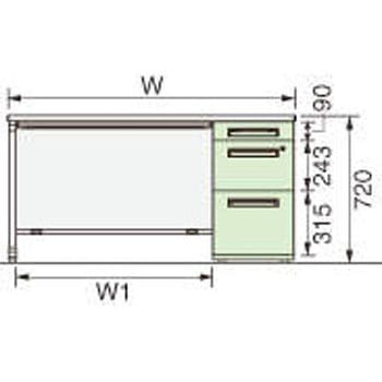 ビジネスデスク 片袖机 LION (ライオン事務器)