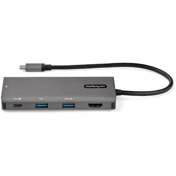 USB Type-Cマルチ変換アダプタ/USB-Cマルチハブ/HDMI(4K30Hz)/100W  PD/3ポートUSBハブ/ギガビット有線LANポート/USB 3.1/3.2 Gen 2対応タイプCトラベルドック/25cmケーブル