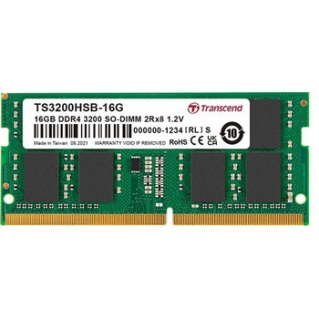16GB DDR4 3200 SO-DIMM 2Rx8 1Gx8 CL22 1.2V トランセンド