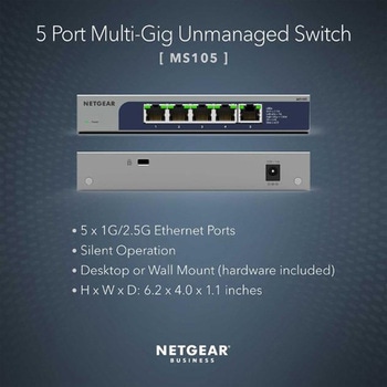 1G/2.5Gマルチギガ5ポートアンマネージスイッチ NETGEAR