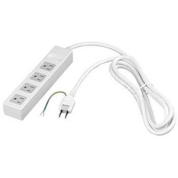 3ピン式電源タップ マグネット&2重構造 4個口/5m ホワイト BUFFALO(バッファロー)