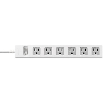 3ピン式電源タップ 集中スイッチ 2重構造 6個口/2.5m ホワイト BUFFALO(バッファロー)