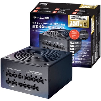 80PLUS GOLD認証 フルプラグインATX電源 750Wモデル 3年保証 KRPW-GA750W/90+ 玄人志向