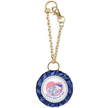 マタニティマーク キーホルダー フリルリボンロゼット 両面仕様 YONEOKA RIBBON