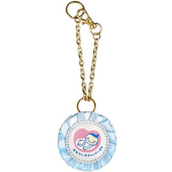 マタニティマーク キーホルダー フリルリボンロゼット 両面仕様 YONEOKA RIBBON