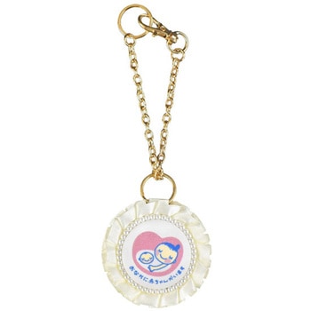 マタニティマーク キーホルダー フリルリボンロゼット 両面仕様 YONEOKA RIBBON