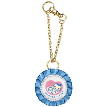 マタニティマーク キーホルダー フリルリボンロゼット 両面仕様 YONEOKA RIBBON