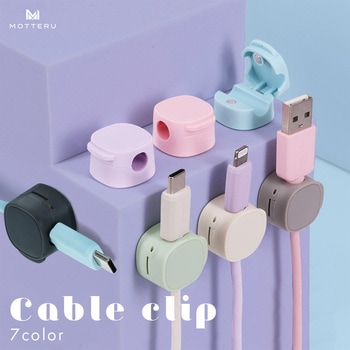 sofumo マグネット ケーブルクリップ 6個セット 整理整頓 磁石 両面シール 跡が残らない MOTTERU