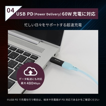 マグネットで簡単ワンタッチ接続 PD60W充電/データ転送対応USB Type-C 変換アダプタ(アダプタ&コネクタセット) OWLTECH(オウルテック)