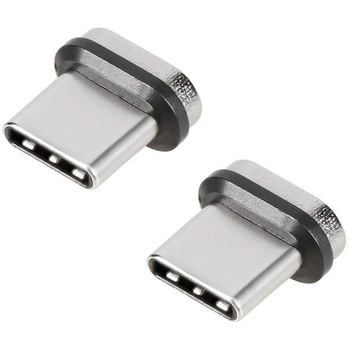マグネットで簡単ワンタッチ接続 PD60W充電/データ転送対応USB Type-C 変換アダプタ(コネクタ2個セット) OWLTECH(オウルテック)