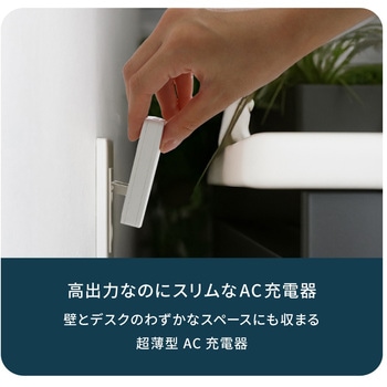 薄さ13.5mm 最大PD45W出力 GaN採用 USB Type-C×2 AC充電器 OWLTECH(オウルテック)