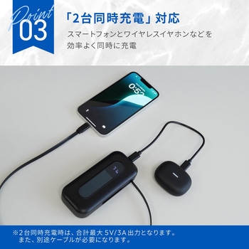 モバイルバッテリー 巻き取り式ケーブル内蔵 10000mAh - OWLTECH(オウルテック)