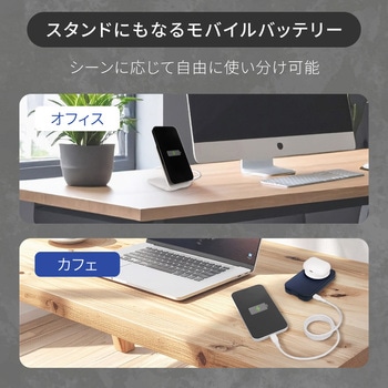 折りたたみ式スマホスタンドにもなる 5000mAh 最大PD20W マグネット式ワイヤレスモバイルバッテリー 5000mAh OWLTECH(オウルテック)