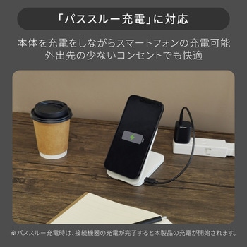 折りたたみ式スマホスタンドにもなる 5000mAh 最大PD20W マグネット式ワイヤレスモバイルバッテリー 5000mAh OWLTECH(オウルテック)