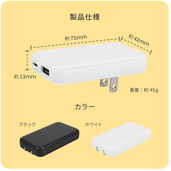 薄さ13mm 最大PD20W出力 GaN採用 A1C1 AC充電器 OWLTECH(オウルテック)
