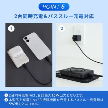 準固体電池採用 スマホリング搭載 5000mAh 最大PD20W対応USB Type-C入出力 マグネット式ワイヤレス充電対応 モバイルバッテリー OWLTECH(オウルテック)