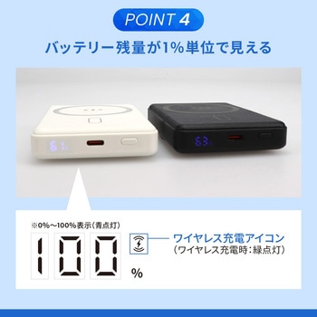 準固体電池採用 スマホリング搭載 5000mAh 最大PD20W対応USB Type-C入出力 マグネット式ワイヤレス充電対応 モバイルバッテリー OWLTECH(オウルテック)
