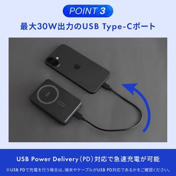 準固体電池採用 スマホリング搭載 10000mAh 最大PD30W対応 USB Type-C入出力 マグネット式ワイヤレス充電対応 モバイルバッテリー OWLTECH(オウルテック)