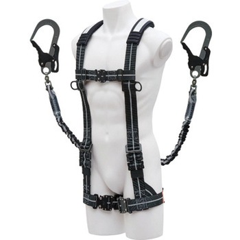 YPNSMJPWS2 KH フルハーネス型墜落制止用器具ハーネスY型+2丁掛けランヤード セット KH(基陽) 62730107