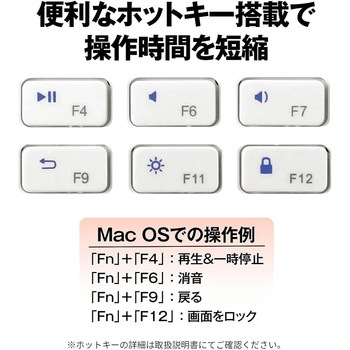 Bluetooth 3.0対応 コンパクトキーボード ホワイト BUFFALO(バッファロー)