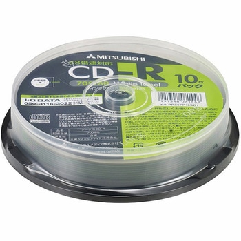 CD-R (Data) 1回記録用 700MB 48倍速 10枚スピンドルケース10P インクジェットプリンタ対応(ホワイト) ワイド印刷エリア対応 Verbatim