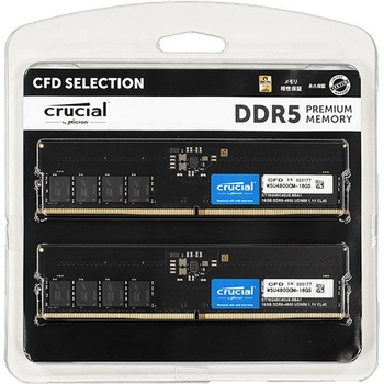 CFD Selection メモリ スタンダードシリーズ DDR5-4800 デスクトップ用 32GB×2枚組 W5U4800CM-32GS CFD(シーエフデー)