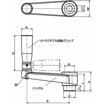 プラスティッククランクハンドル HGPC 追加工品 NBK(鍋屋バイテック会社)