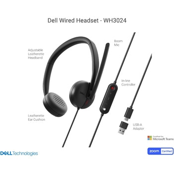 Dell有線ヘッドセット - WH3024 Dell