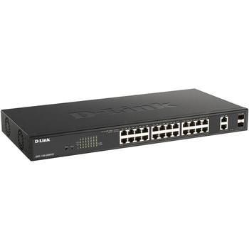 DGS-1100-26MPV2 ギガビットL2 Easyスマートスイッチ、PoE+対応(最大370W給電)、10/100/1000BASE-Tポート(PoE+)×24、10/100/1000BASE-T×2、SFPスロット(Combo)×2 D-LINK