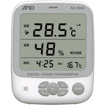 熱中症指数計/熱中症指数モニター (露点測定機能) A&D