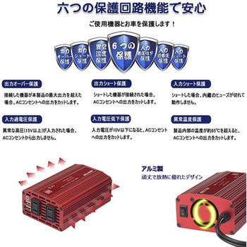MRI3010BU-E04 BESTEK 矩形波カーインバーター 300W クリップ MRI3010BU-E04 BESTEK 矩形波カーインバーター 300W クリップ