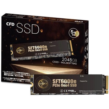 ecoモード対応 M.2 NVMe接続 SSD 5年保証 2TB CSSD-M2L2KSFT6KE CFD(シーエフデー)