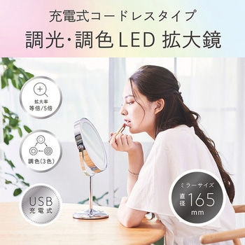 LED拡大鏡 シルバー コイズミ