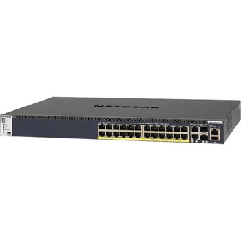 M4300-28G-PoE+ 1000BASE-T 24ポート(PoE+対応) + 10GBASE-T 2ポート + 10G SFP+ 2スロット Layer3マネージスイッチ(スタッカブル) 480W budget NETGEAR