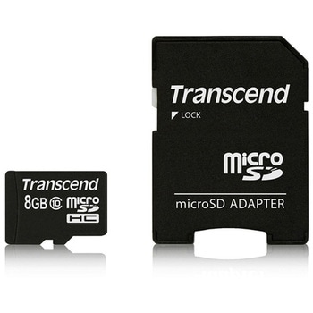 microSDHCカード Class10 8GB (SDカード変換アダプタ付き) トランセンド