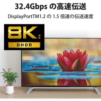 Displayportケーブル 8K 4K対応 ver1.4認証 ブラック エレコム