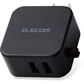 Usb充電器 スマホ充電器 Ac Usb 2ポート 2 4a出力 コンパクト ケーブルクリップ エレコム Usb充電器 通販モノタロウ