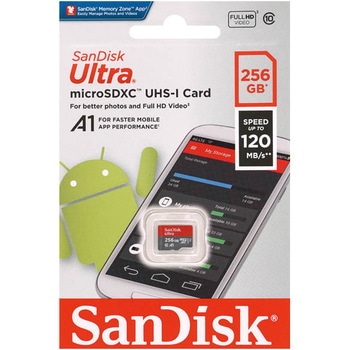 SDSQUA4-256G-GN6MN microSDXC�J�[�h ULTRA 120MB/s A1�Ή� SanDisk(�T���f�B�X�N) 62763357
