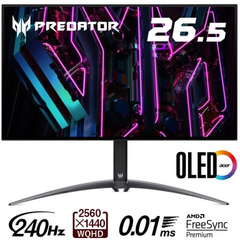 X27Ubmiipruzx Predator L@ELfBXvC(26.5^/2560~1440AWQHD/HDMIADisplayPortAUSB3.2 Type-C(90W)/ubN/Xs[J[/OLED//150cd/0.01) Acer(GCT[) 62768398