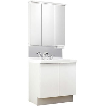 洗面化粧台 J1シリーズ 片引出タイプ + 3面鏡全収納 スリムLED照明(一般地向け) INAX(LIXIL)