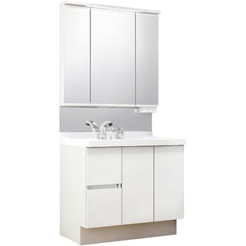 洗面化粧台 J1シリーズ 片引出タイプ + 3面鏡全収納 スリムLED照明(一般地向け) INAX(LIXIL)