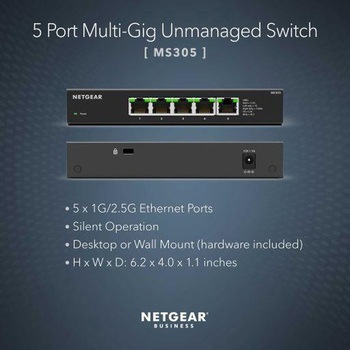 SOHO/家庭向け 1G/2.5Gマルチギガ5ポートアンマネージスイッチ NETGEAR