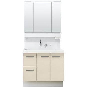 洗面化粧台 K1シリーズ 片引出タイプ + 3面鏡全収納 スリムLED照明(一般地向け) INAX(LIXIL)