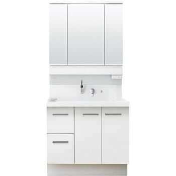 洗面化粧台 K1シリーズ 片引出タイプ + 3面鏡全収納 スリムLED照明(一般地向け) INAX(LIXIL)