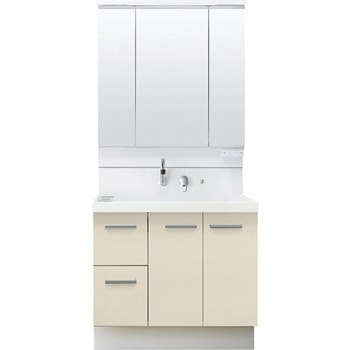 洗面化粧台 K1シリーズ 片引出タイプ + 3面鏡全収納 スリムLED照明(一般地向け) INAX(LIXIL)