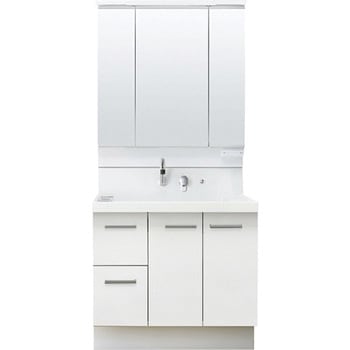 洗面化粧台 K1シリーズ 片引出タイプ + 3面鏡全収納 スリムLED照明(一般地向け) INAX(LIXIL)