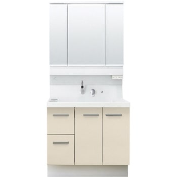 洗面化粧台 K1シリーズ 片引出タイプ + 3面鏡全収納 スリムLED照明(寒冷地向け) INAX(LIXIL)