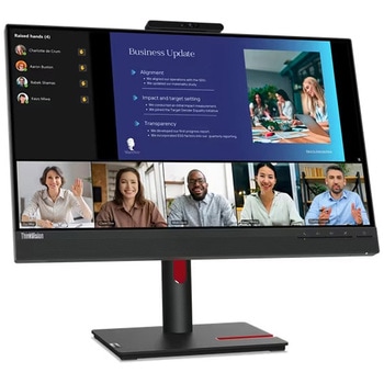 ThinkVision T24v-30 (23.8型/1920×1080/アナログ(mini D-Sub 15PIN) x1、DisplayPort x1、HDMI x1/黒/ステレオスピーカー(内蔵) (3Wx2)) レノボ・ジャパン(Lenovo)