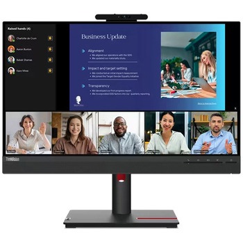 ThinkVision T24v-30 (23.8型/1920×1080/アナログ(mini D-Sub 15PIN) x1、DisplayPort x1、HDMI x1/黒/ステレオスピーカー(内蔵) (3Wx2)) レノボ・ジャパン(Lenovo)